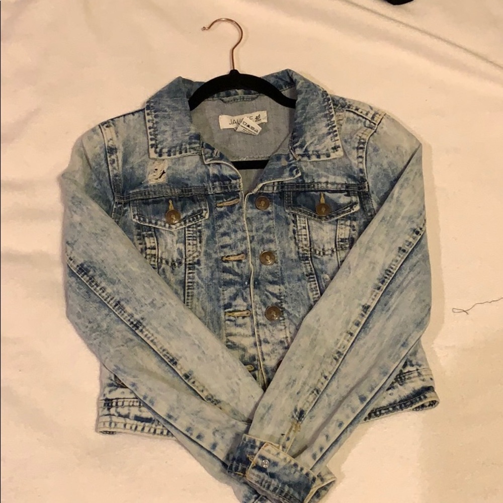 Acid wash  distressed Jean jacket